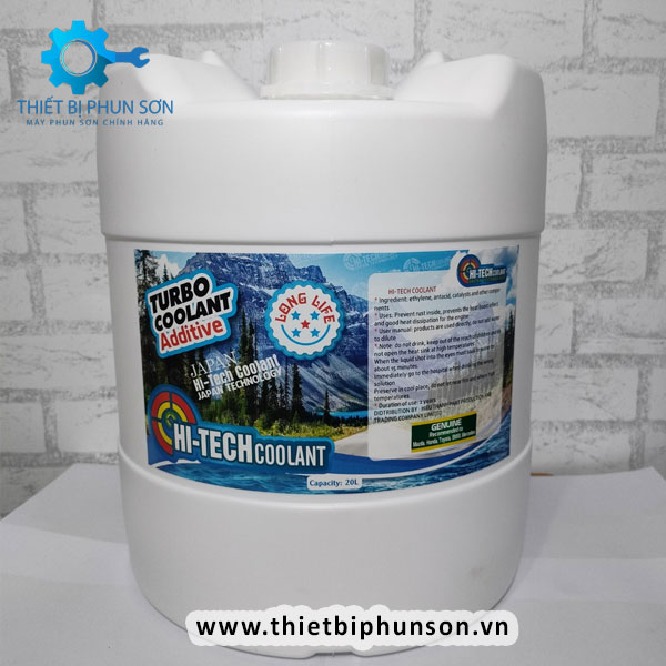 Nước giải nhiệt động cơ Hi-Techcoolant xanh - Can 20 lít (Dùng cho xe nâng - Xe container - Xe công trình - Máy phát điện - Tàu biển - G20)